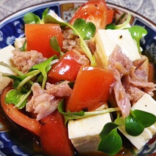 ツナ豆腐トマトサラダ